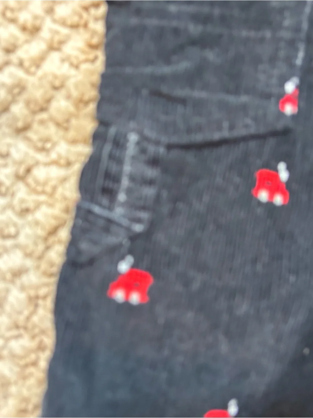 Oshkosh Toddler‎ Train Corduroy Overalls - Black Size 9 Months